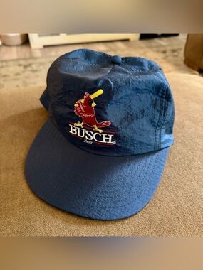 Vintage Busch Beer St. Louis Cardinals Slugger Bird Snapback Baseball Cap Hat